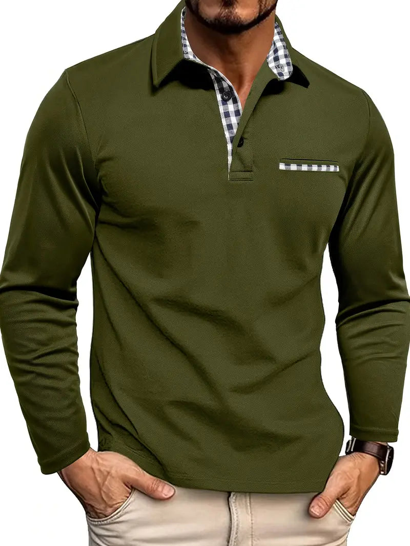 Long Sleeve Polo Shirt for Men