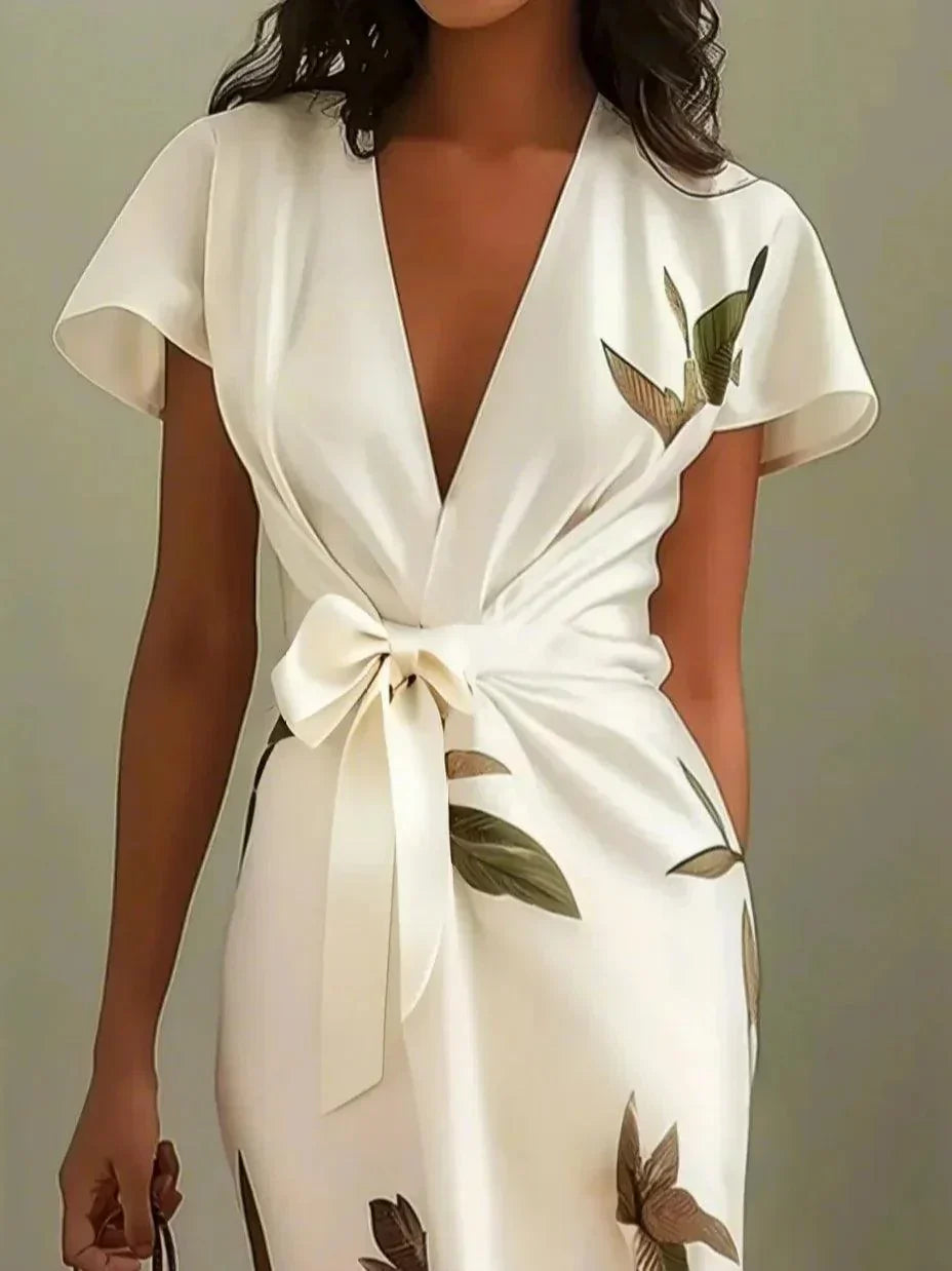 Women's Wrap Style Midi Dress