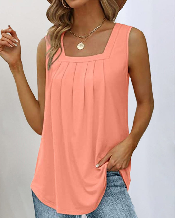 Women's Square Neck Sleeveless Top