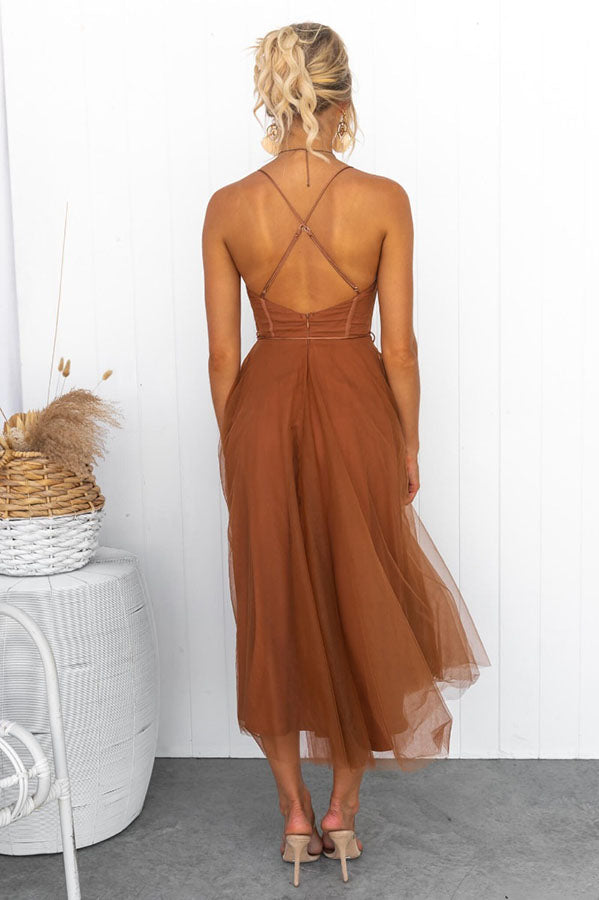 Florence | Wedding Guest Midi Dress Corset Tulle Skirt