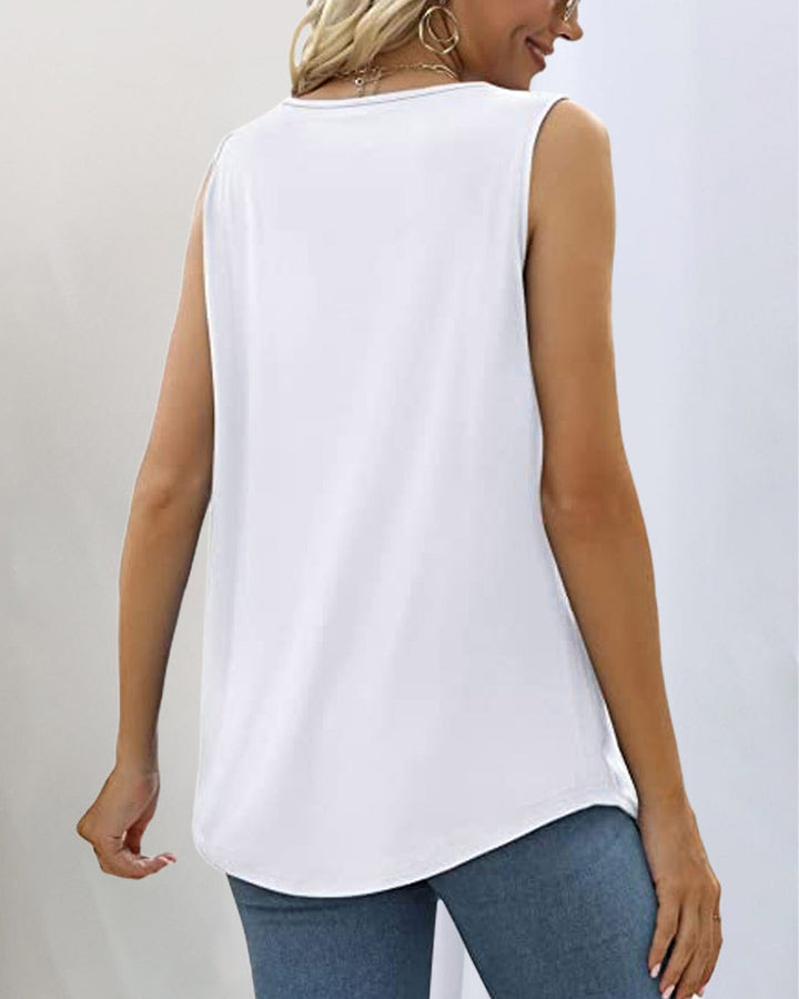 Women's Square Neck Sleeveless Top