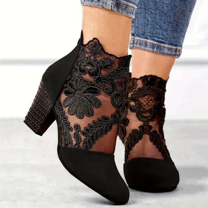 Heels Floral Lace Wedding Women