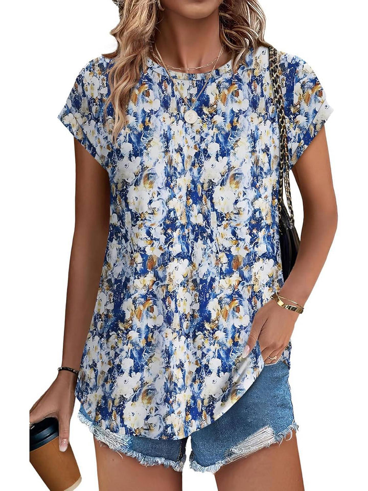 Women's Leaf Print Casual Top