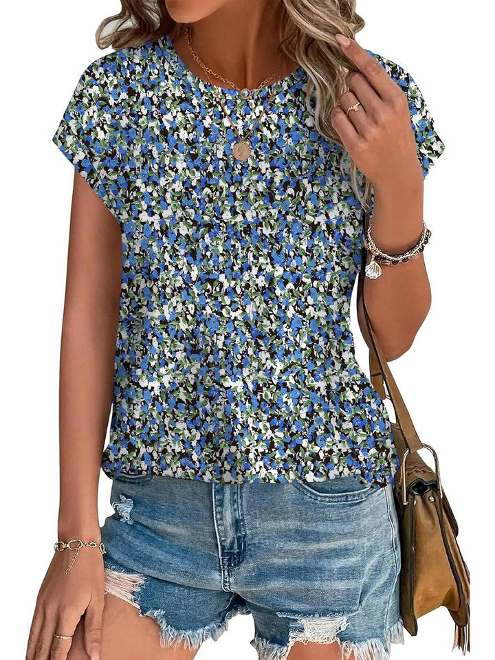 Women's Leaf Print Casual Top