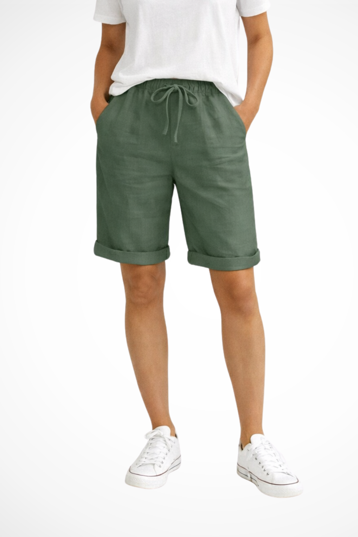 Mark | Men's Linen Capri Trousers Relaxed Fit
