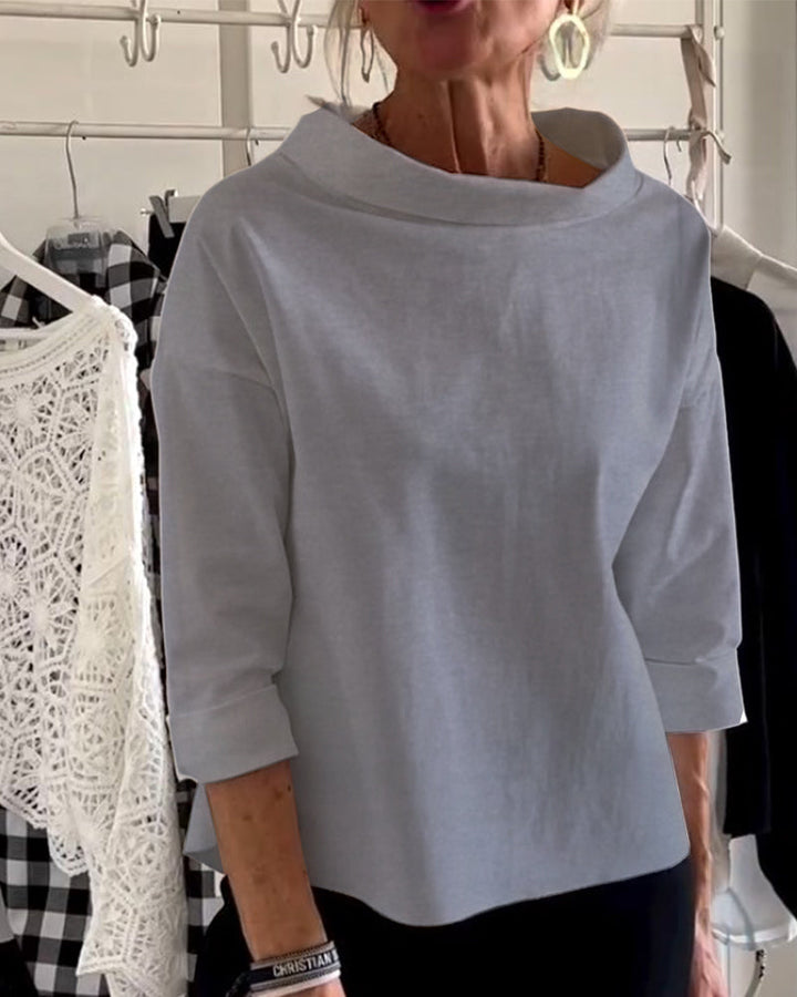 Variant image for Women's Elegant Blouse | Versatile High Collar Design-25