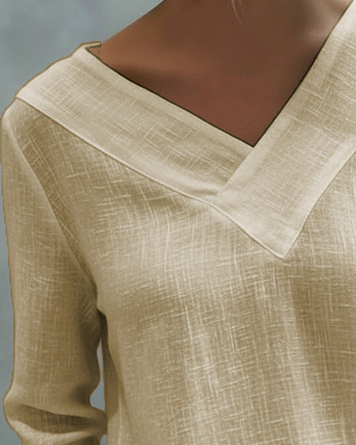 Women's Asymmetric V-Neck Top