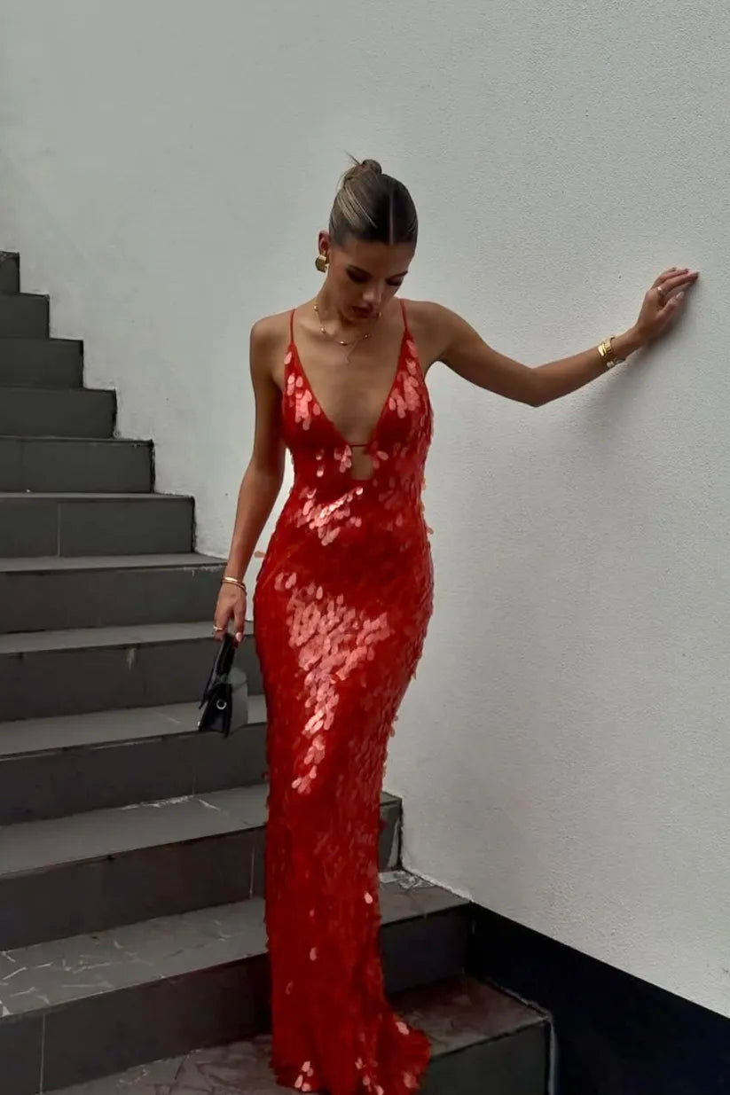 Women's Sequin Maxi Dress | Mermaid Silhouette 1