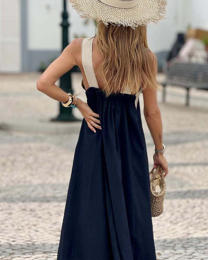 Breathable Comfortable Crossed Maxi Dress