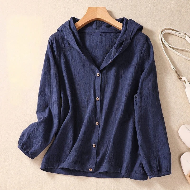 Women's Hooded Casual Shirt