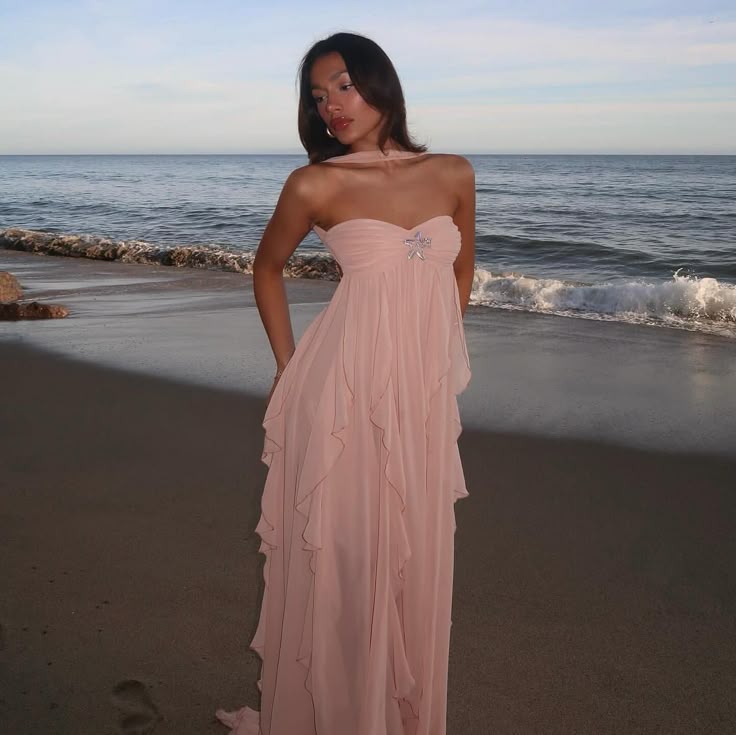 Women's Maxi Dress | Ruffle Strapless Summer Dress 2
