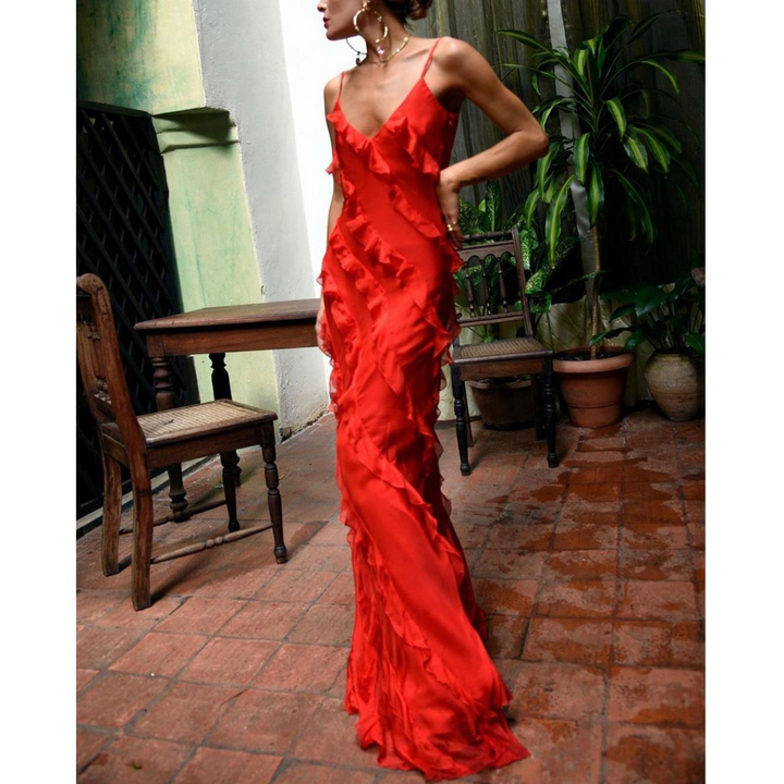 Ruffled Maxi Dress For Women