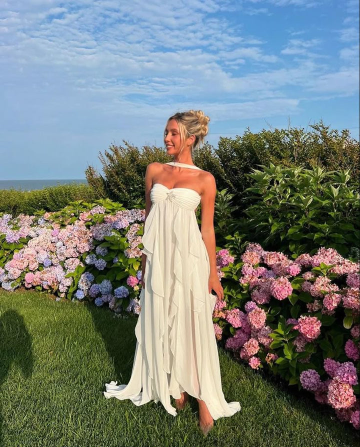 Women's Maxi Dress | Ruffle Strapless Summer Dress 6