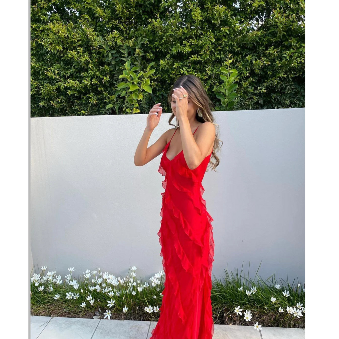 Ruffled Maxi Dress For Women