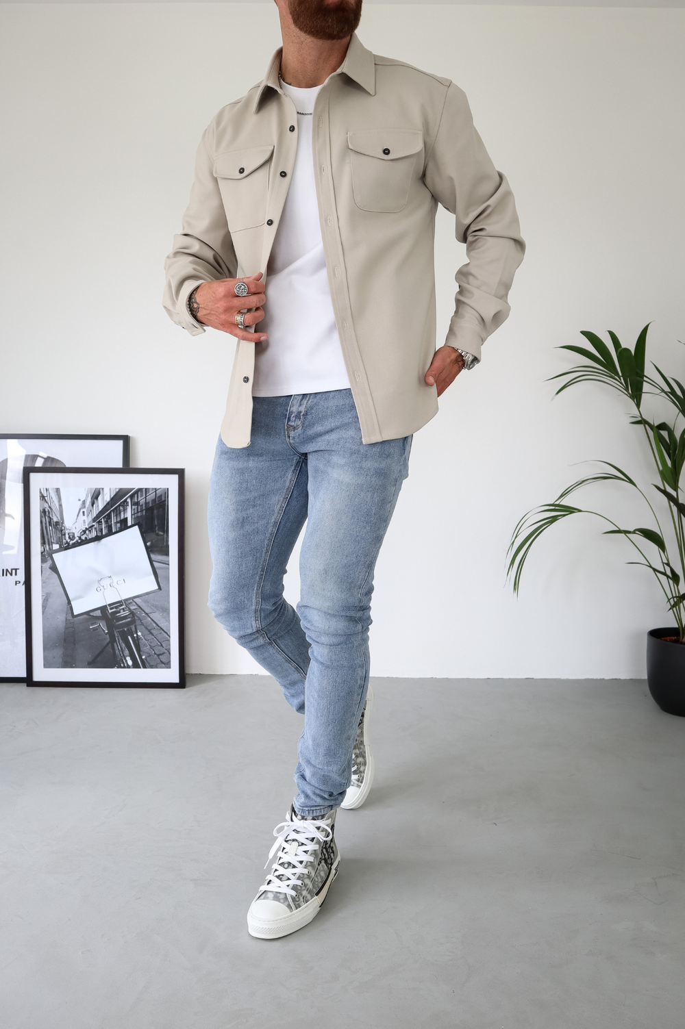 Ethan | Men's Overshirt Jacket Button Up Long Sleeve