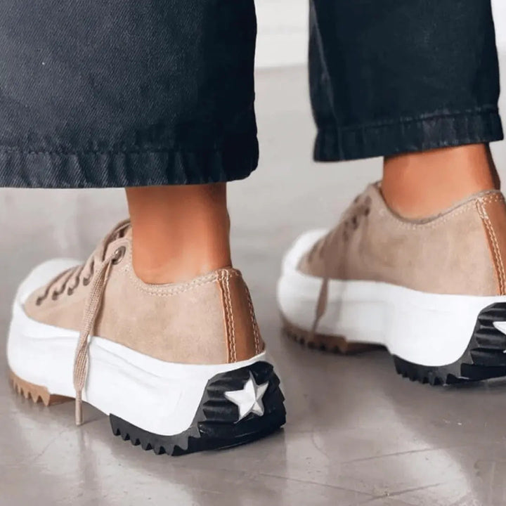 Platform Canvas Style Sneakers for Women