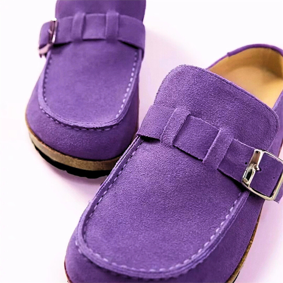 Ivy | Women's Suede Slip On Shoes Adjustable Strap