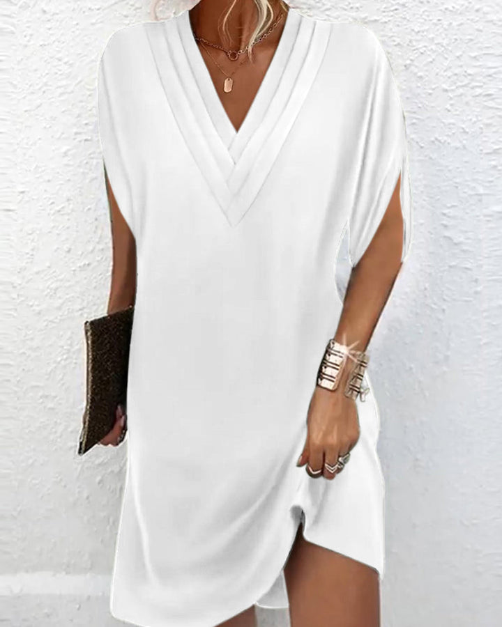 V Neck Mini Dress for Women