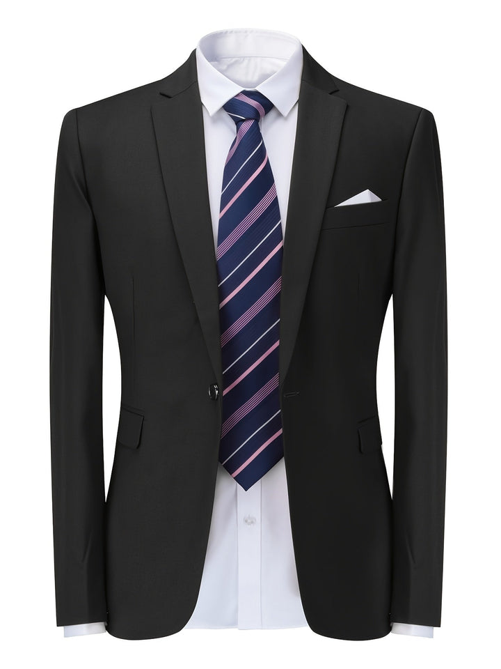 Classic Business Blazer with Structured Silhouette for Men