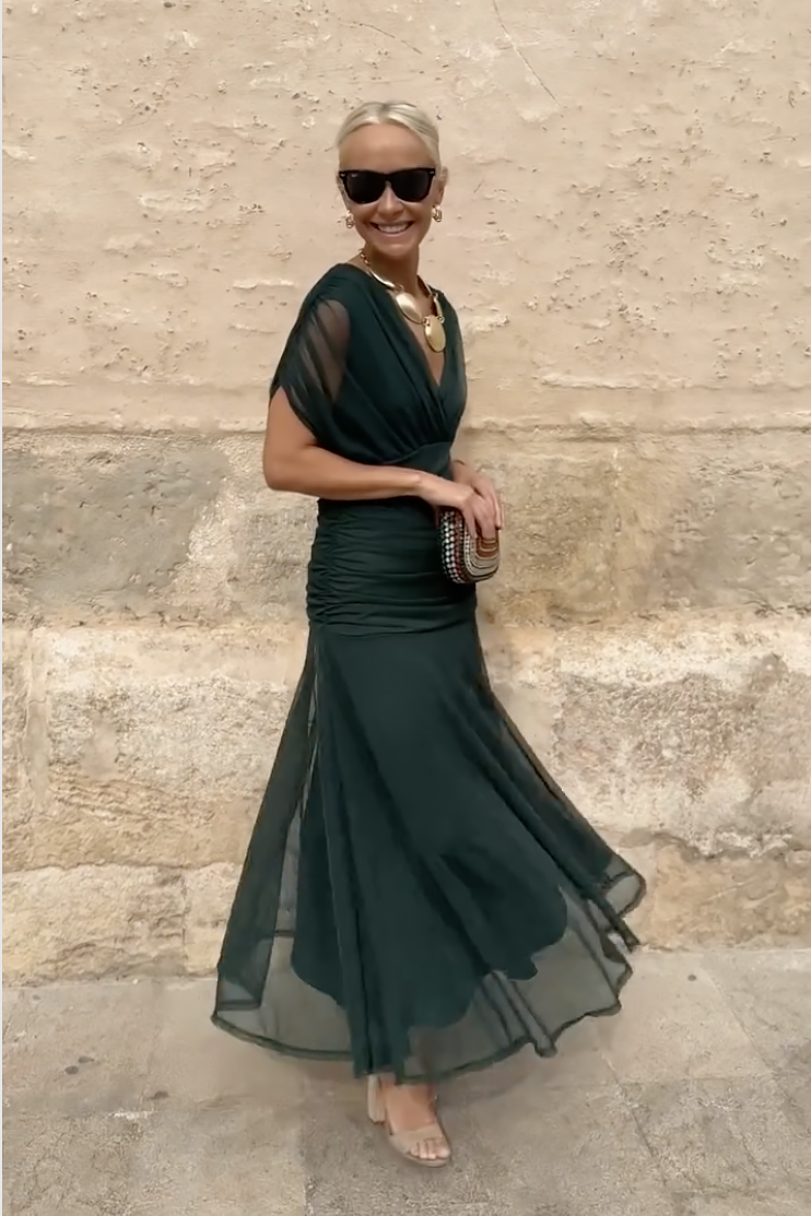 Women's Celebration V-Neck Maxi Dress