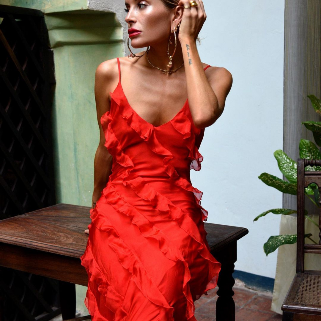 Ruffled Maxi Dress For Women