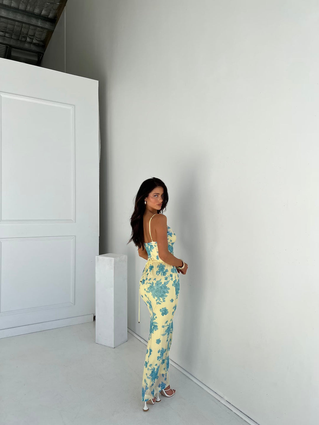 Women's Botanical Wedding Guest Maxi Dress