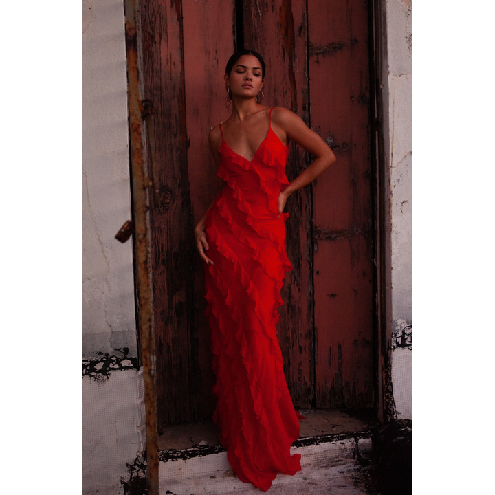 Ruffled Maxi Dress For Women