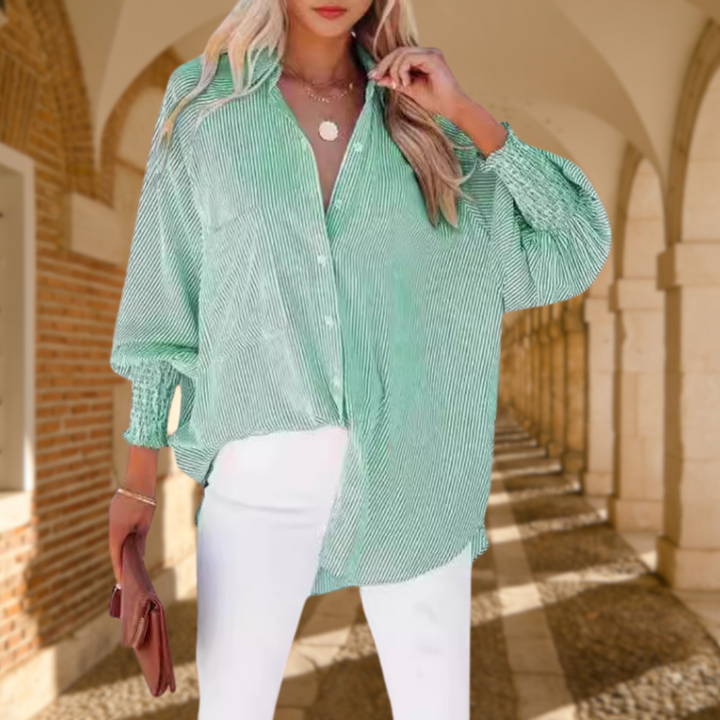 Women's Oversized Striped Shirt
