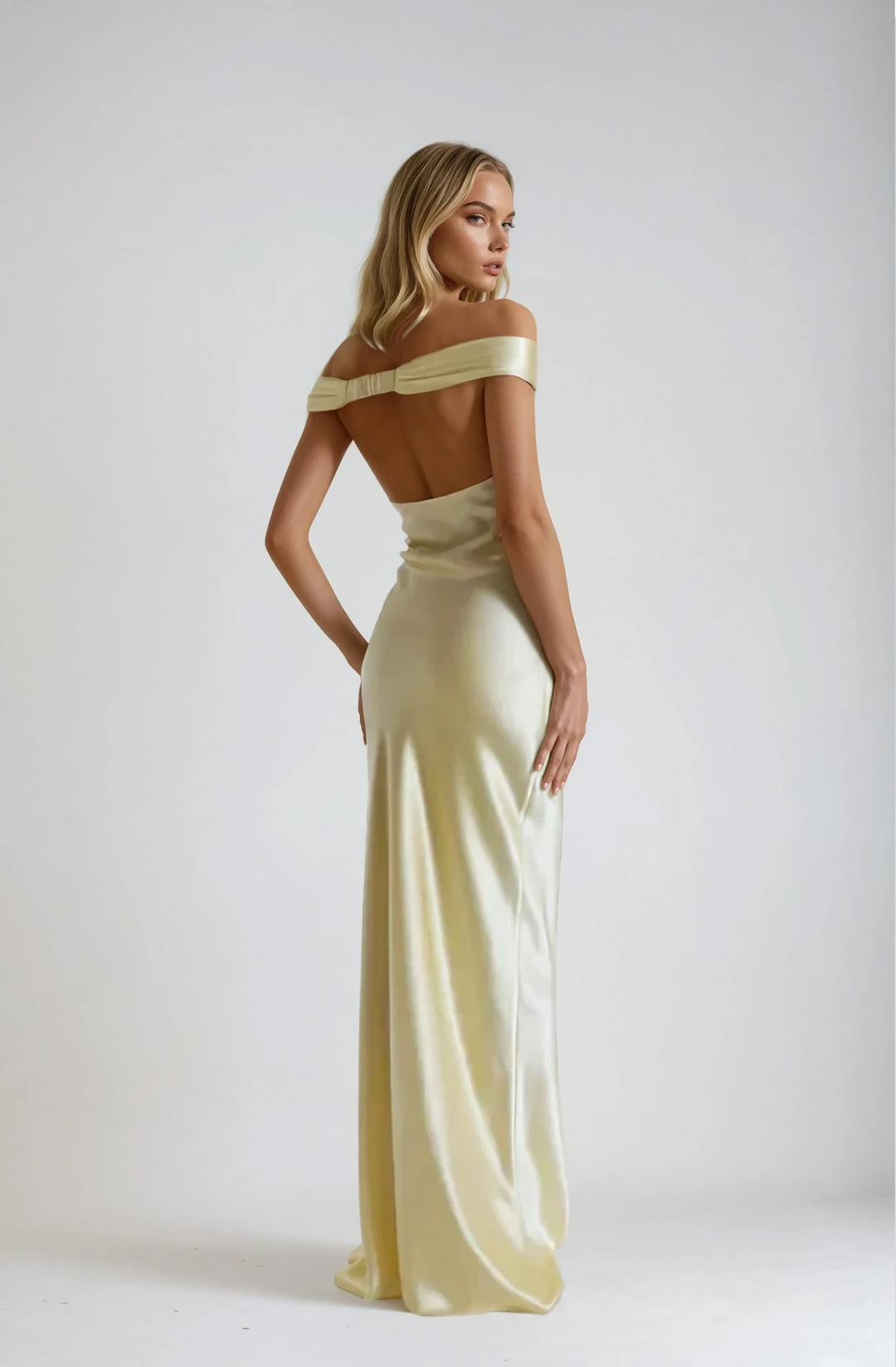 Women's Backless Maxi Dress | Elegant Satin Design 5