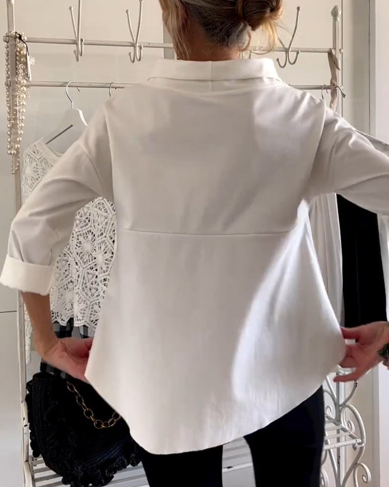 Women's Elegant Blouse | Versatile High Collar Design-4
