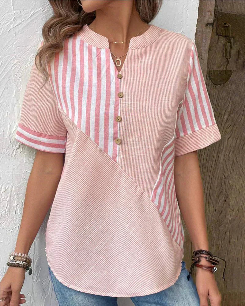Women's Striped Soft Blouse