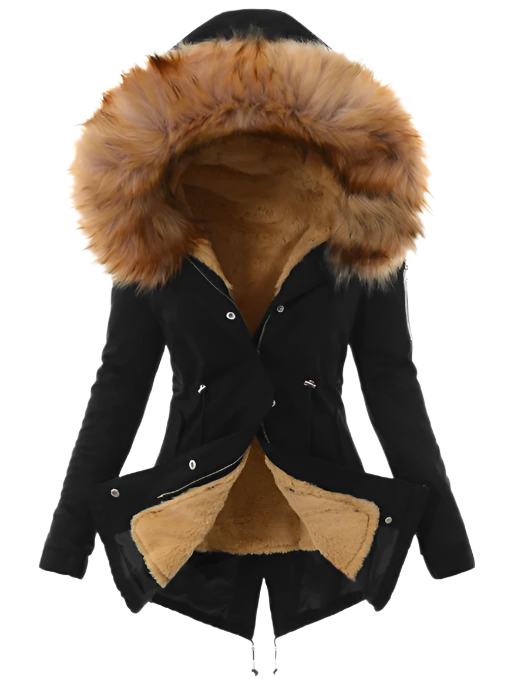 Long Winter Coat with Structured Design for Women