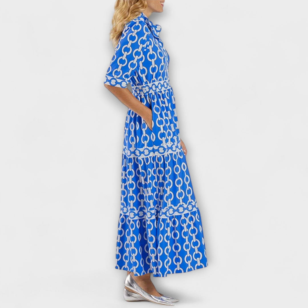 Women's Chain Pattern Midi Dress