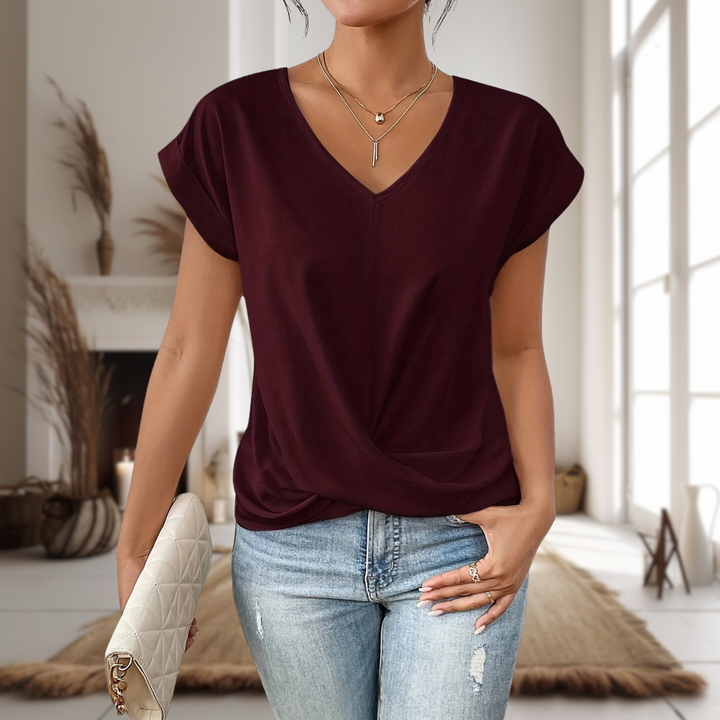 Women's Sweetheart Neck Casual T-Shirt