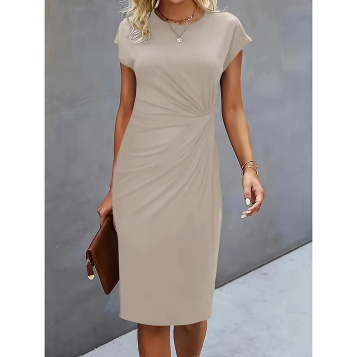 Short -sleeved formal dress for women | Midi 5