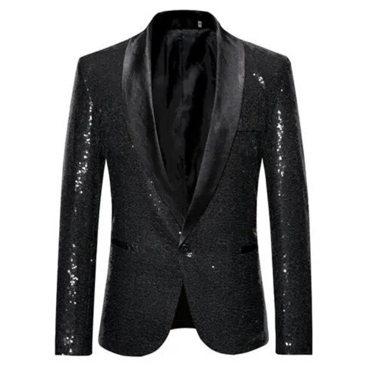 Sequin Evening Coat with Modern Cut for Men