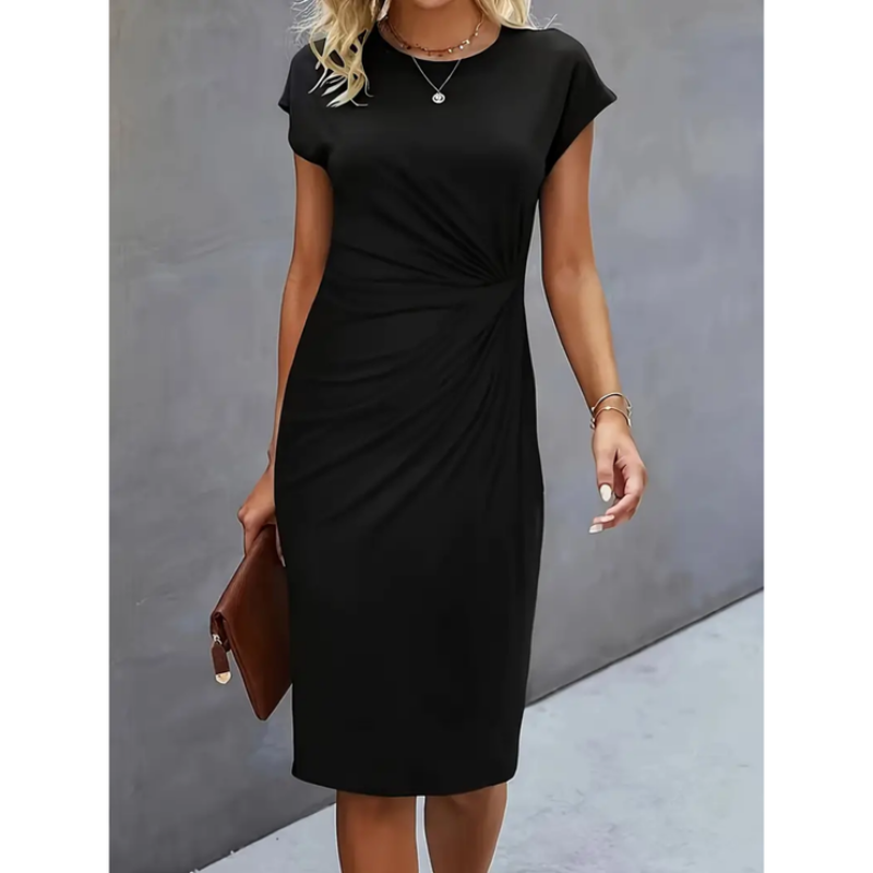 Short -sleeved formal dress for women | Midi 1