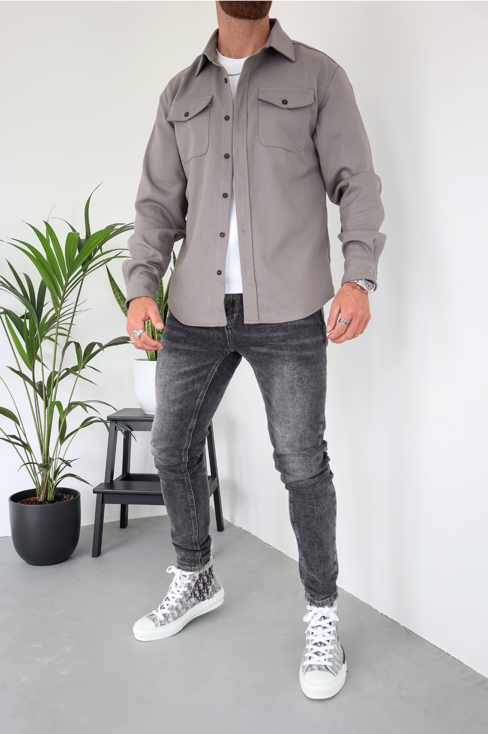 Ethan | Men's Overshirt Jacket Button Up Long Sleeve