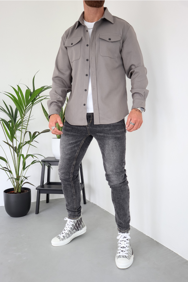 Ethan | Men's Overshirt Jacket Button Up Long Sleeve