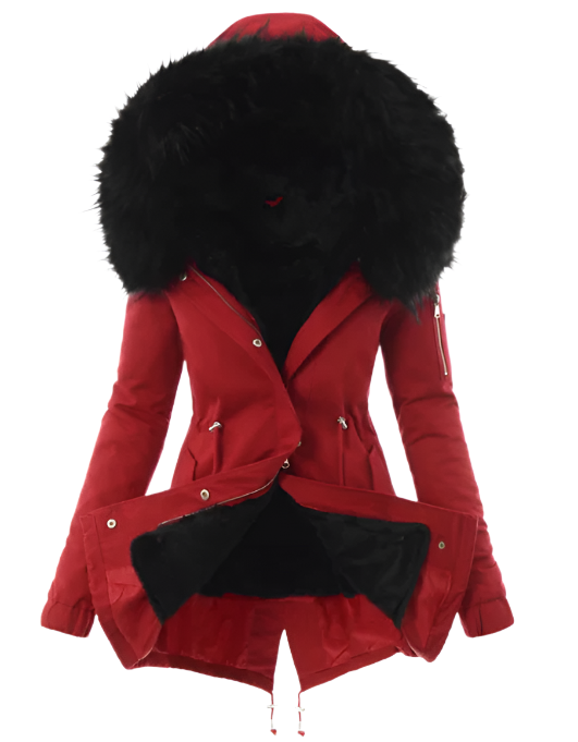 Long Winter Coat with Structured Design for Women