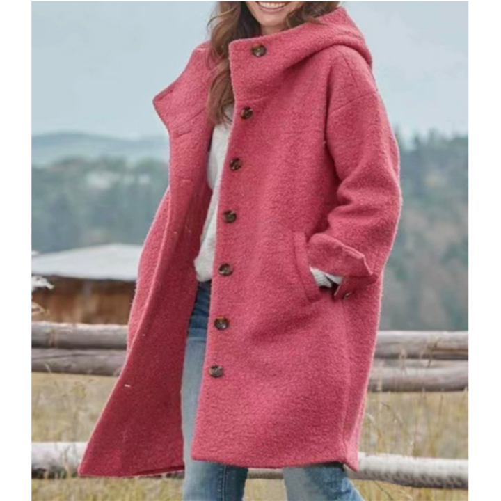 Women's Oversized Hooded Coat | Warm Thick Fabric for Winter Layering