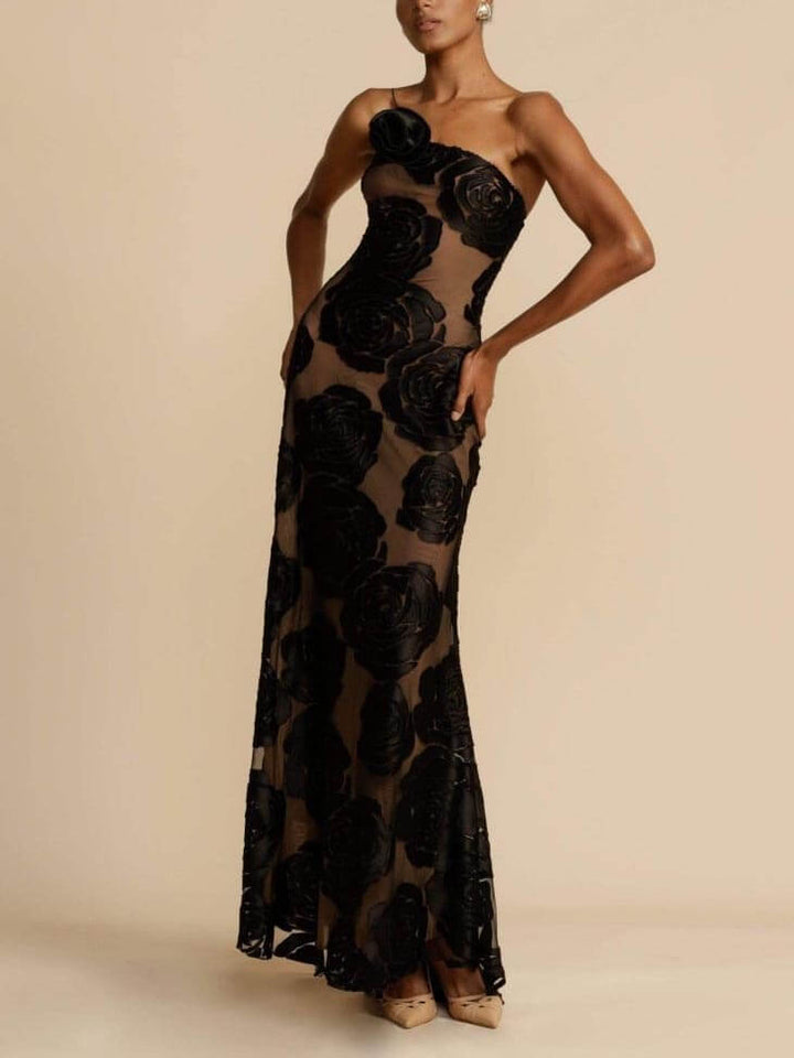 Women's Garden Wedding Floral Maxi Dress