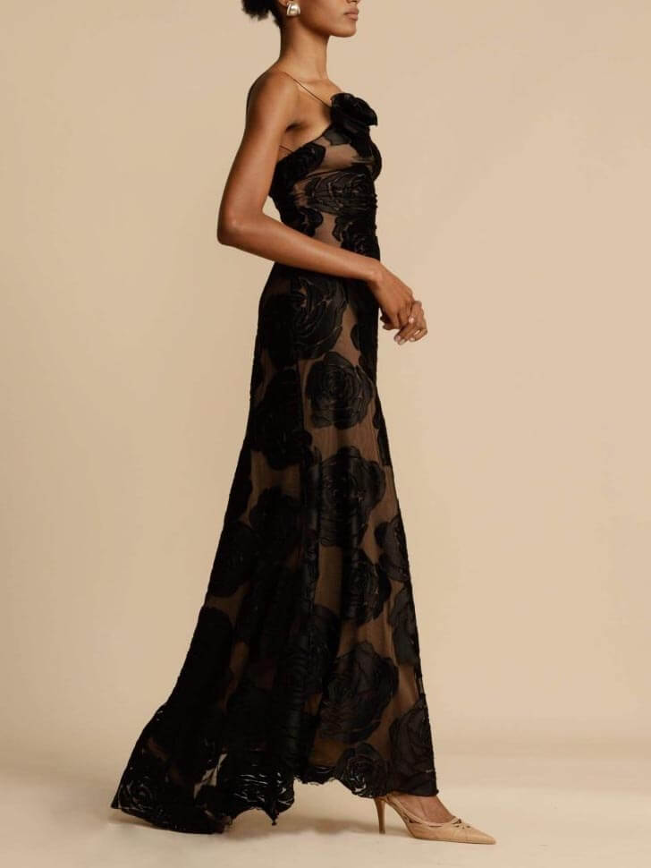Women's Garden Wedding Floral Maxi Dress
