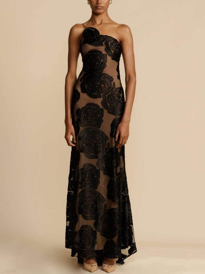Women's Garden Wedding Floral Maxi Dress