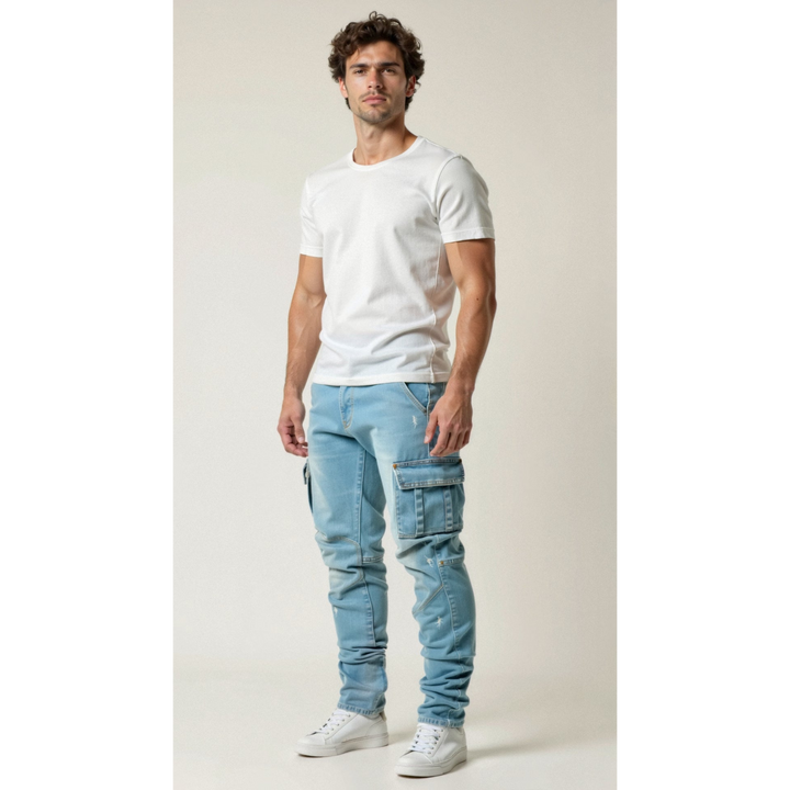 Men Stretch Cargo Jeans