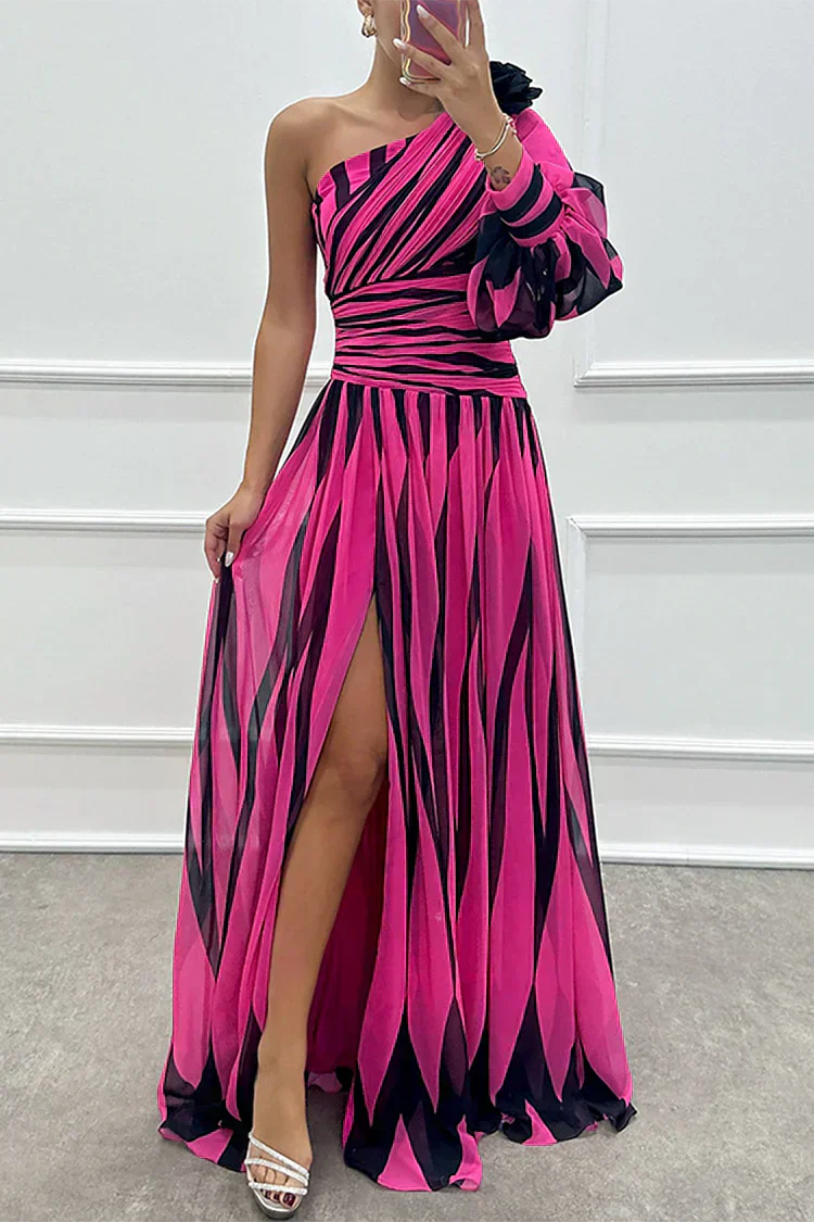 Women's Asymmetric Wedding Guest Maxi Dress