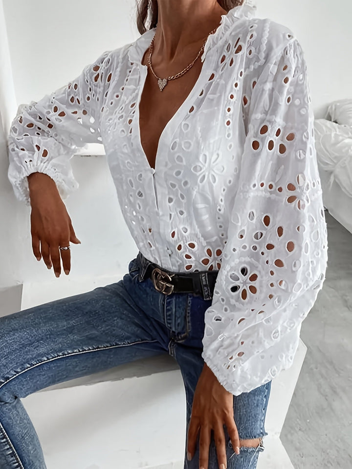 Women's Floral Long Sleeve Blouse