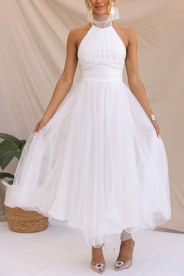 Women's Tulle Wedding Maxi Dress