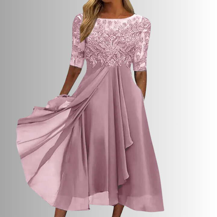 Women's Lace Midi Dress Formal