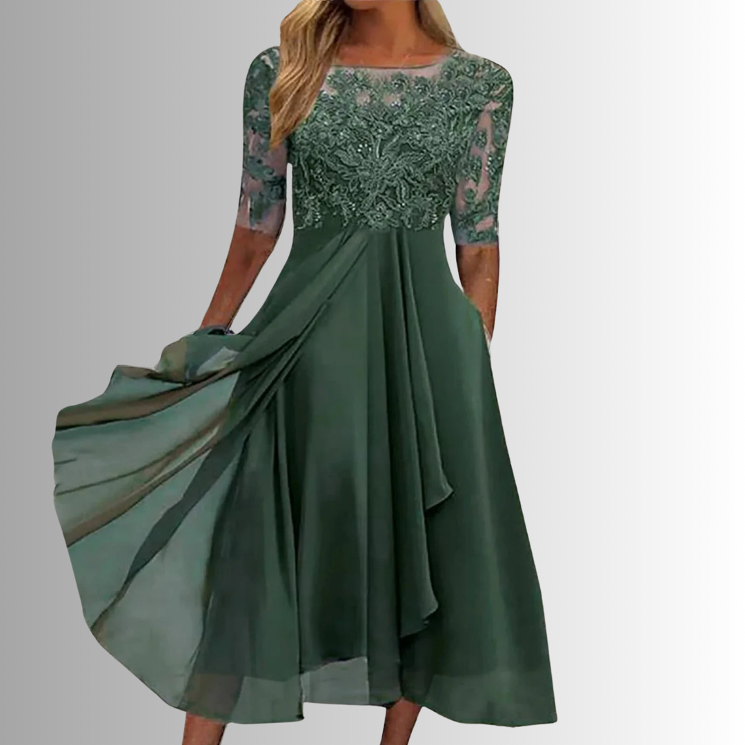 Women's Lace Midi Dress Formal